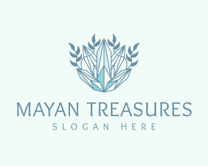 Crystal Luxury Wreath logo design