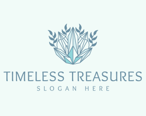 Crystal Luxury Wreath logo design