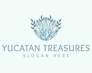 Crystal Luxury Wreath logo design