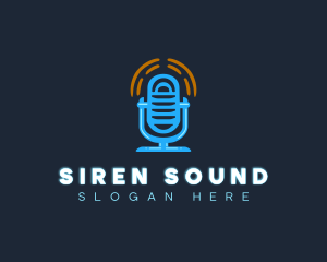 Podcast Sound Microphone logo design