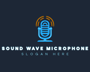 Podcast Sound Microphone logo design