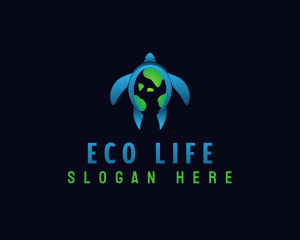  Eco Earth Turtle logo design