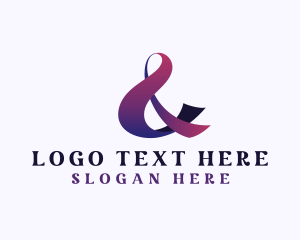 Stylish Ampersand Font Logo