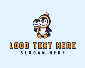 Penguin Sundae Creamery Logo