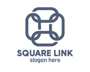 Blue Square Chain logo design