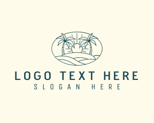 Tropical Beach Sunset logo