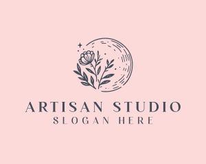 Crescent Floral Boutique logo design