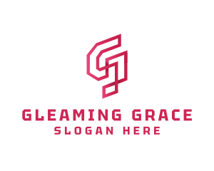 Red Outline Letter G logo design