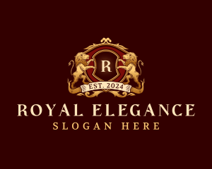 Lion Royal Crest logo design