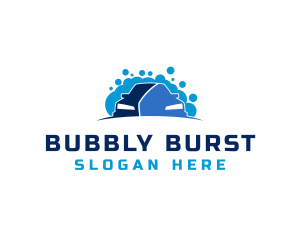 Car Wash Bubble Cleaning logo design