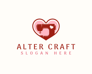 Sewing Tailor Heart logo