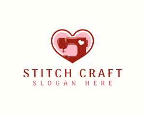 Sewing Tailor Heart logo design