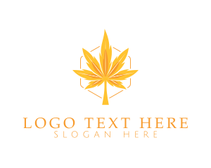 Marijuana Autumn Leaf logo