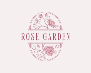 Rose Flower Garden logo design