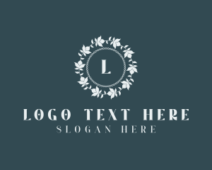 Flower Wreath Wedding logo