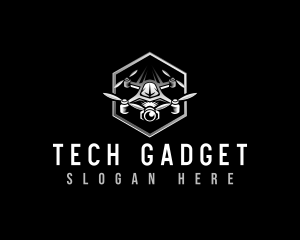 Drone Quadcopter Gadget logo design