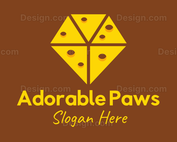 Diamond Cheese Slice Logo