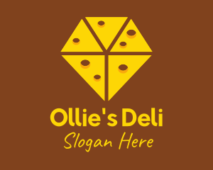 Diamond Cheese Slice Logo