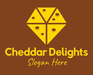 Diamond Cheese Slice logo design