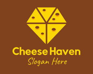 Diamond Cheese Slice logo design