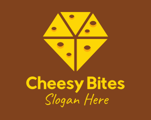 Diamond Cheese Slice logo design