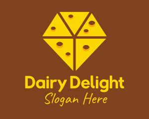 Diamond Cheese Slice logo design