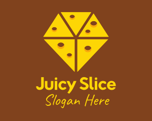 Diamond Cheese Slice logo design