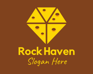 Diamond Cheese Slice logo design