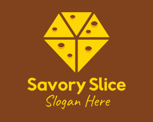 Diamond Cheese Slice logo design