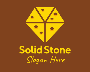 Diamond Cheese Slice logo design