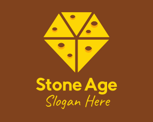 Diamond Cheese Slice logo design