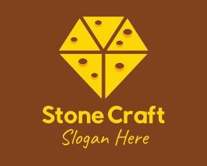 Diamond Cheese Slice logo design