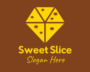 Diamond Cheese Slice logo design