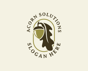 Acorn Nut Leaf logo design