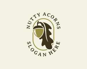 Acorn Nut Leaf logo design