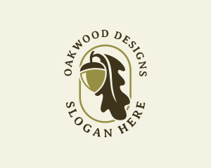 Acorn Nut Leaf logo design