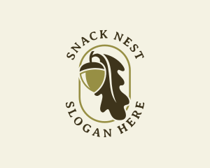 Acorn Nut Leaf logo design