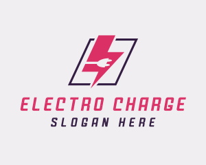 Lightning Plug Energy logo design