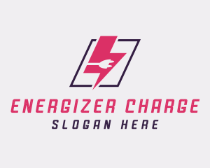 Lightning Plug Energy logo design