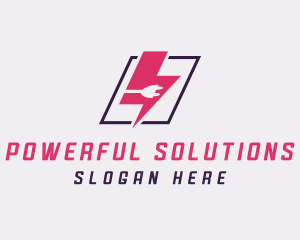 Lightning Plug Energy logo design