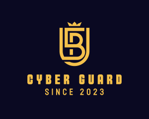 Crown Security Shield Letter B logo