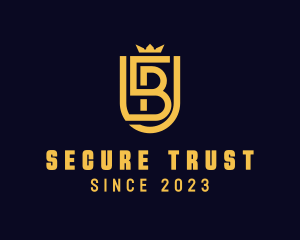 Crown Security Shield Letter B logo