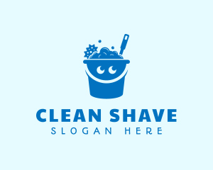 Cleaning Bucket Smile logo design