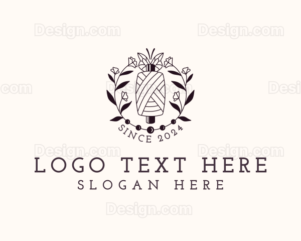 Sewing Floral Thread Logo