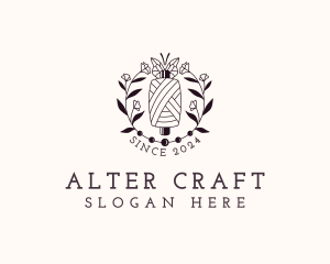 Sewing Floral Thread logo design