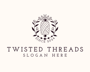 Sewing Floral Thread logo design