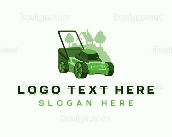 Lawn Mower Landscaping Logo