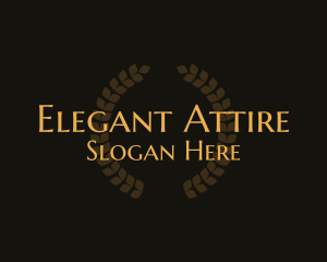 Formal Legal Wreath logo design