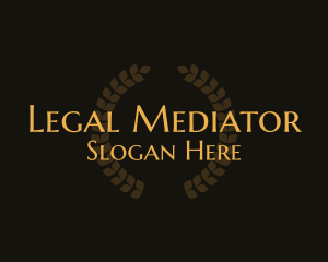 Formal Legal Wreath logo design