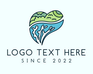 Forest Coral Sea Heart logo